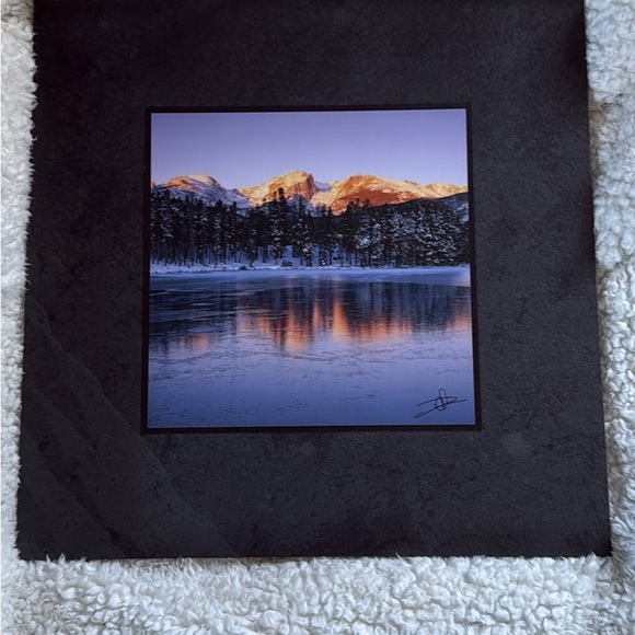 Mountain Landscape Art Print on Slate Wall Hanging - Picture 1 of 5